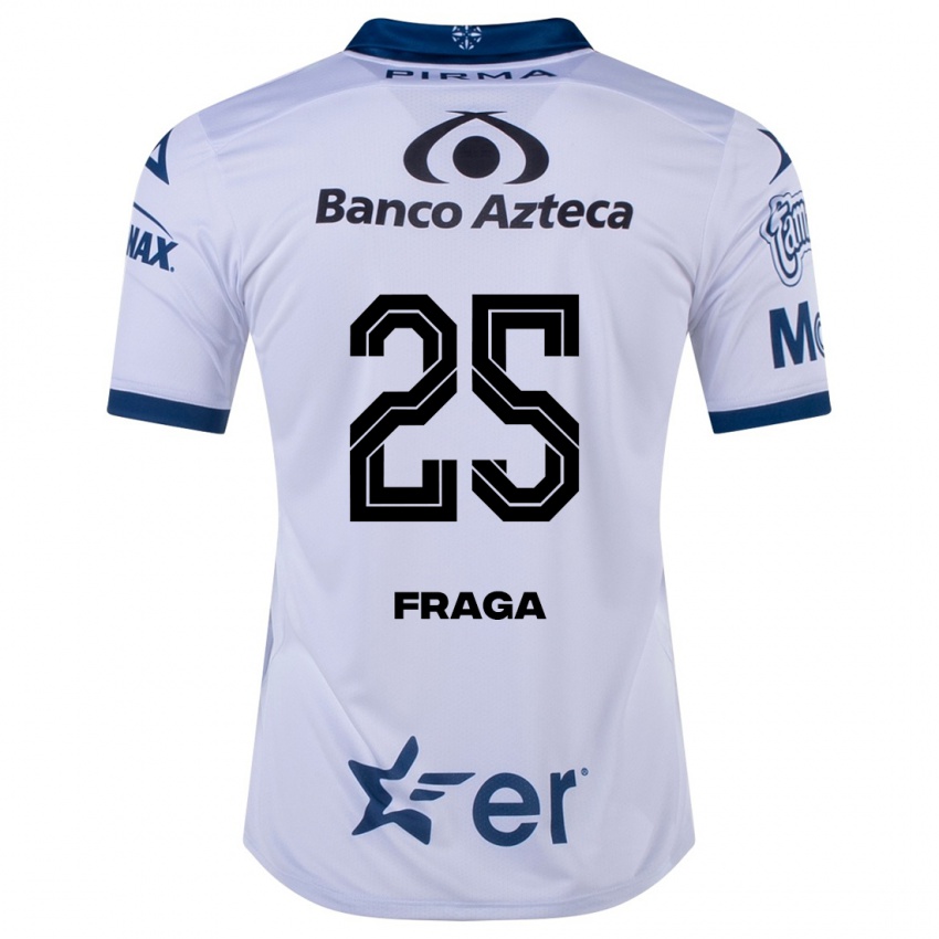 Hombre Camiseta Miguel Fraga #25 Blanco 1ª Equipación 2023/24 La Camisa Chile