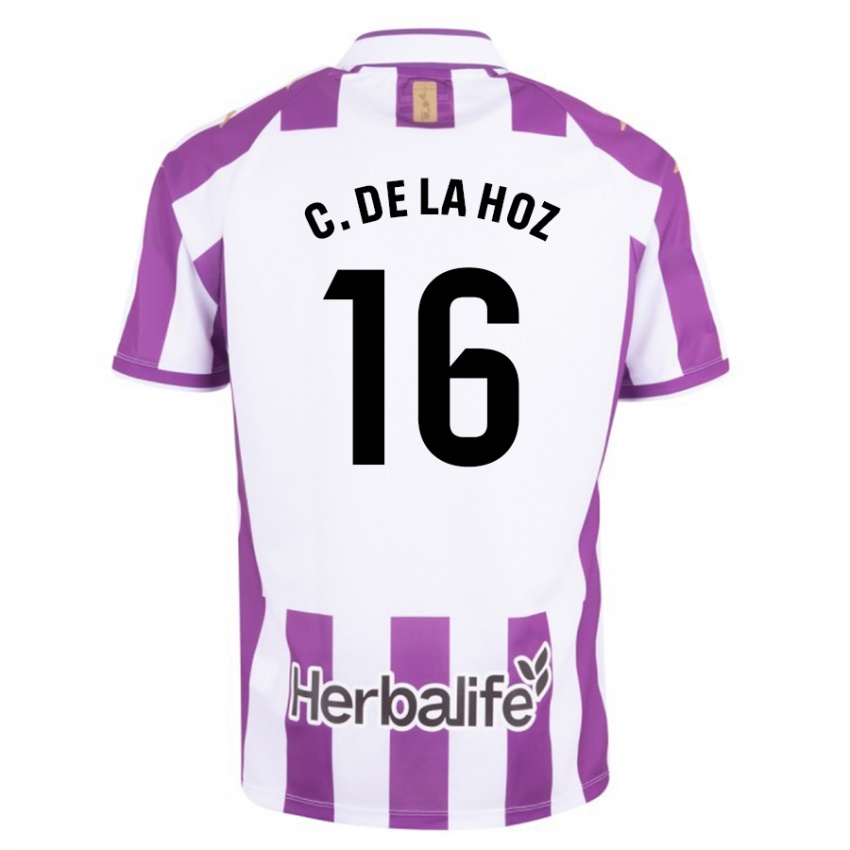 Hombre Camiseta César De La Hoz #16 Morado 1ª Equipación 2023/24 La Camisa Chile