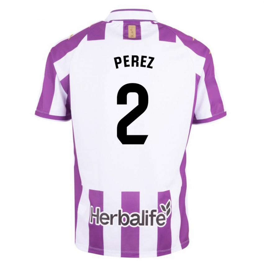 Hombre Camiseta Iker Pérez #2 Morado 1ª Equipación 2023/24 La Camisa Chile