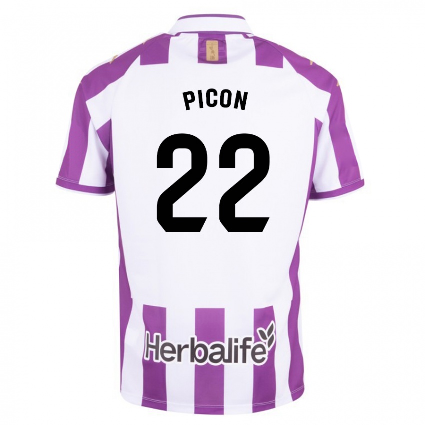 Hombre Camiseta Pablo Picón #22 Morado 1ª Equipación 2023/24 La Camisa Chile