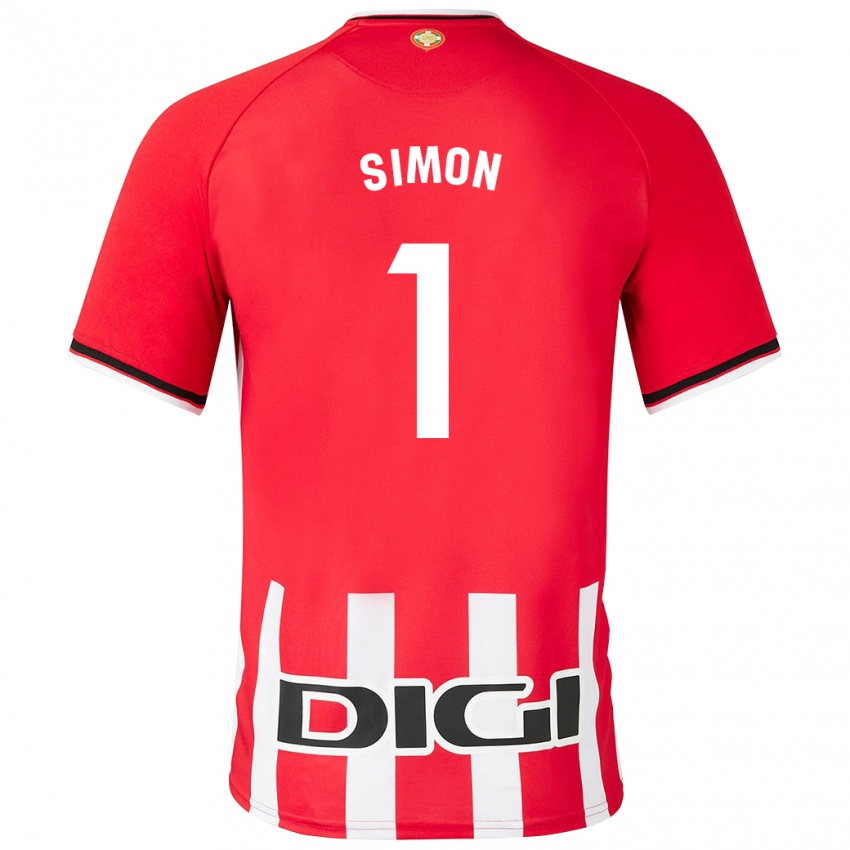 Hombre Camiseta Unai Simon #1 Rojo 1ª Equipación 2023/24 La Camisa Chile