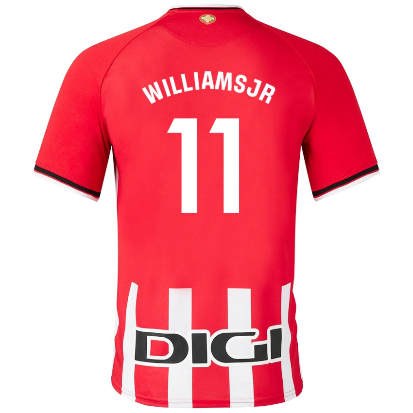Hombre Camiseta Nico Williams #11 Rojo 1ª Equipación 2023/24 La Camisa Chile