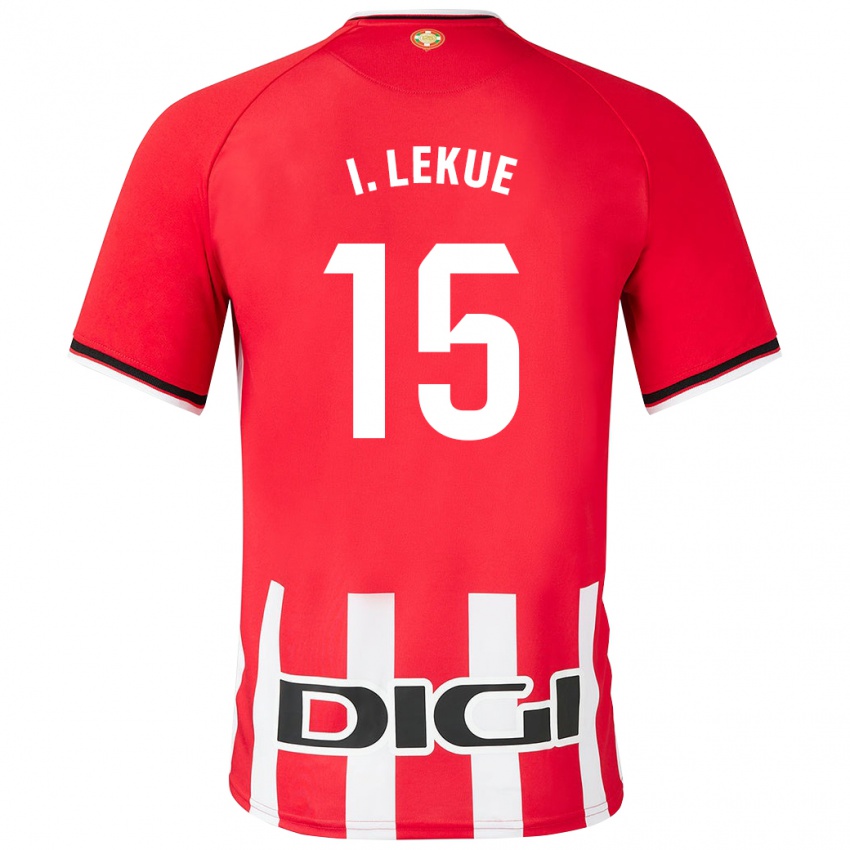 Hombre Camiseta Inigo Lekue #15 Rojo 1ª Equipación 2023/24 La Camisa Chile
