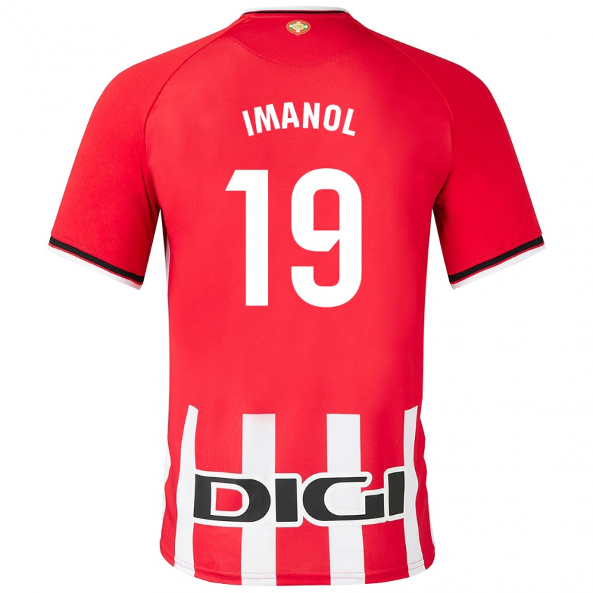 Hombre Camiseta Imanol Garcia De Albeniz #19 Rojo 1ª Equipación 2023/24 La Camisa Chile