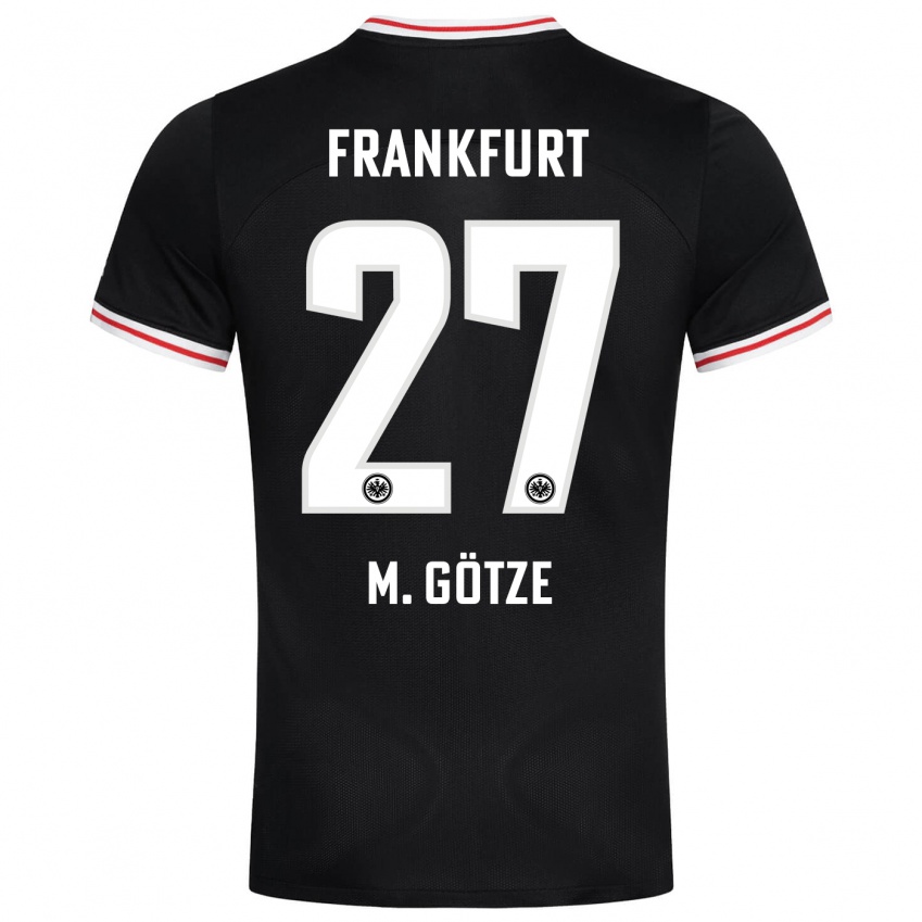Hombre Camiseta Mario Götze #27 Negro 2ª Equipación 2023/24 La Camisa Chile
