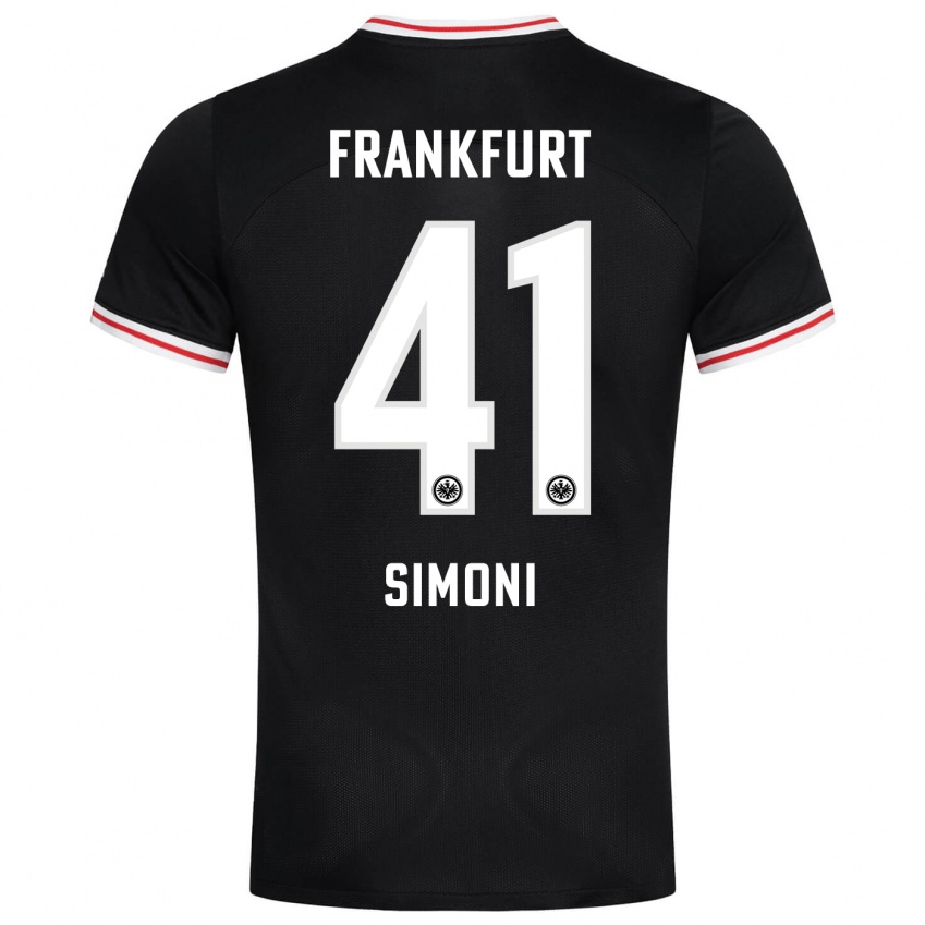 Hombre Camiseta Simon Simoni #41 Negro 2ª Equipación 2023/24 La Camisa Chile