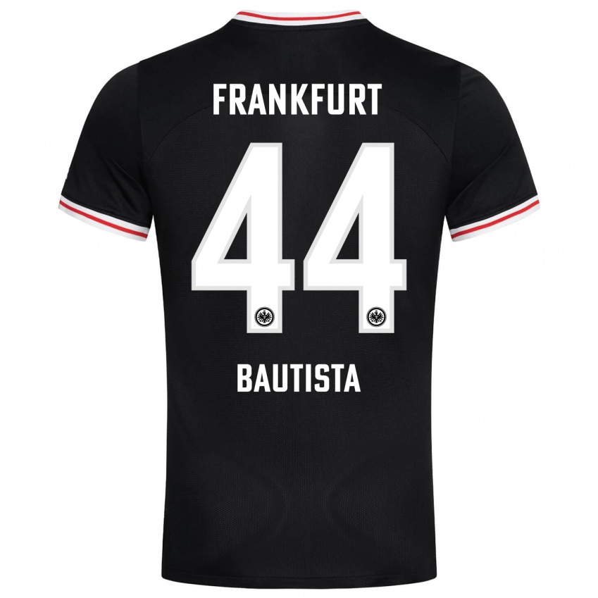 Hombre Camiseta Davis Bautista #44 Negro 2ª Equipación 2023/24 La Camisa Chile