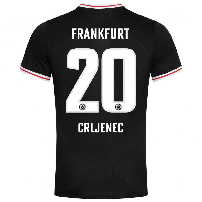 Hombre Camiseta Dominik Crljenec #20 Negro 2ª Equipación 2023/24 La Camisa Chile