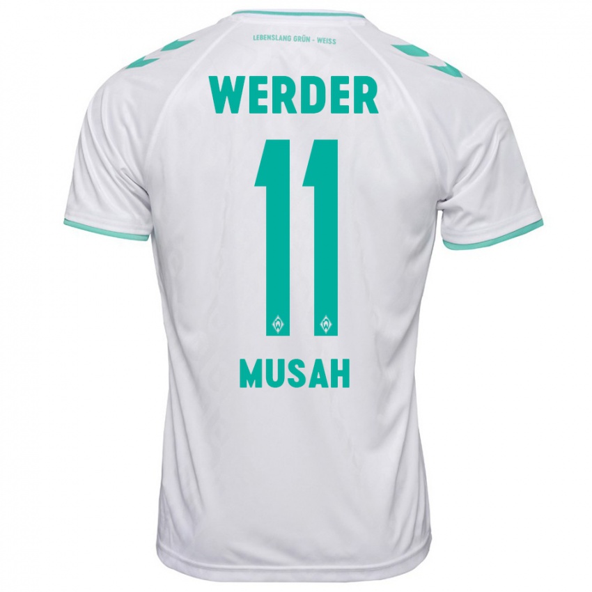 Hombre Camiseta Salim Musah #11 Blanco 2ª Equipación 2023/24 La Camisa Chile