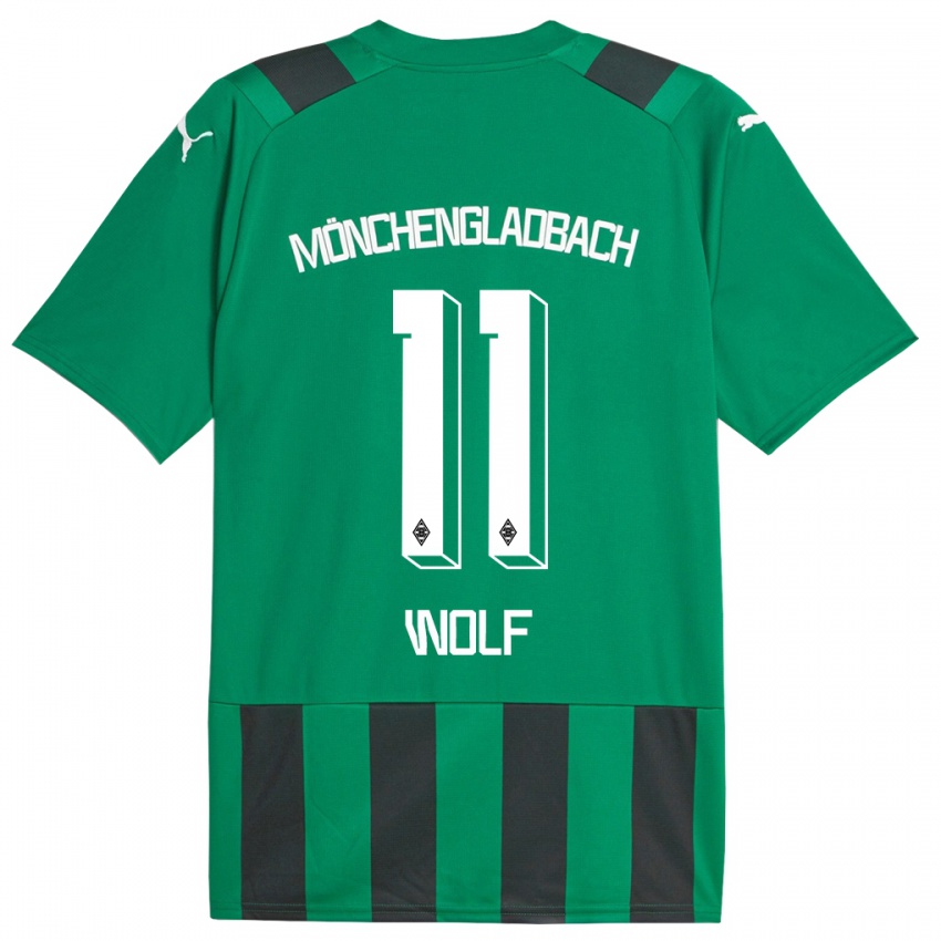 Hombre Camiseta Hannes Wolf #11 Verde Negro 2ª Equipación 2023/24 La Camisa Chile