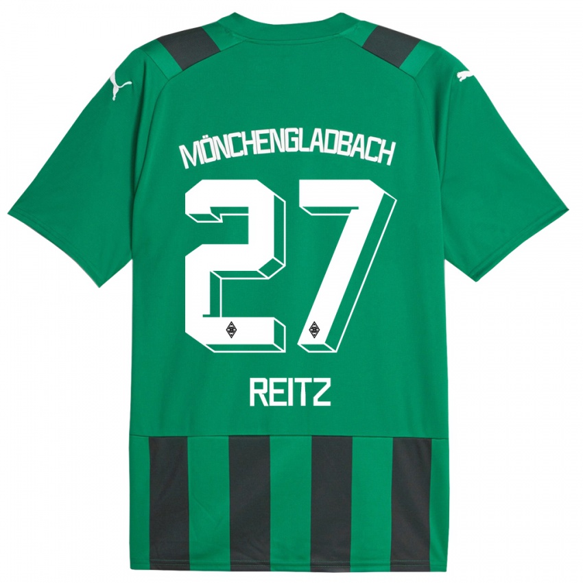 Hombre Camiseta Rocco Reitz #27 Verde Negro 2ª Equipación 2023/24 La Camisa Chile
