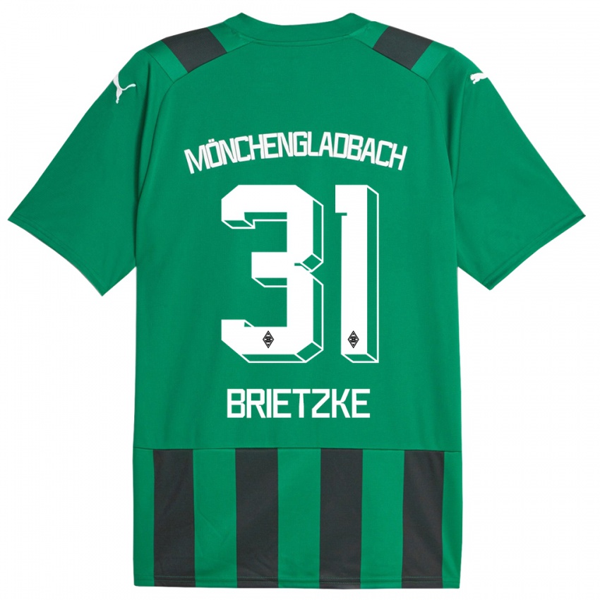Hombre Camiseta Yvonne Brietzke #31 Verde Negro 2ª Equipación 2023/24 La Camisa Chile