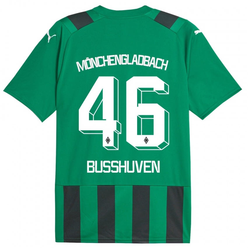 Hombre Camiseta Alina Busshuven #46 Verde Negro 2ª Equipación 2023/24 La Camisa Chile