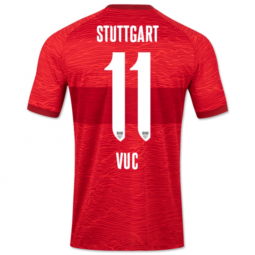 Hombre Camiseta Patrick Vuc #11 Rojo 2ª Equipación 2023/24 La Camisa Chile