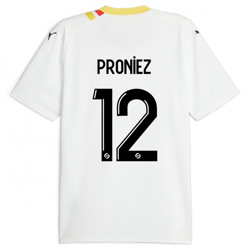 Hombre Camiseta Fany Proniez #12 Negro 2ª Equipación 2023/24 La Camisa Chile