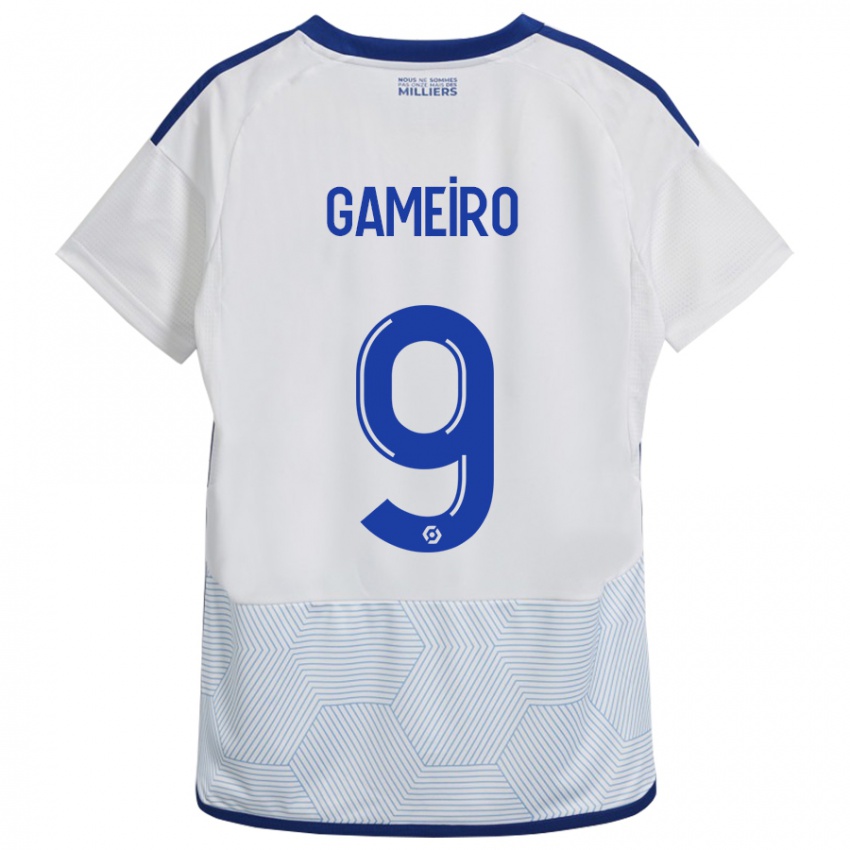 Hombre Camiseta Kévin Gameiro #9 Blanco 2ª Equipación 2023/24 La Camisa Chile