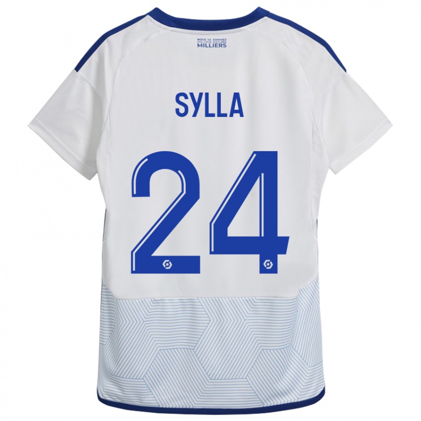 Hombre Camiseta Abakar Sylla #24 Blanco 2ª Equipación 2023/24 La Camisa Chile