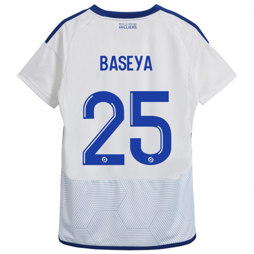 Hombre Camiseta Steven Baseya #25 Blanco 2ª Equipación 2023/24 La Camisa Chile