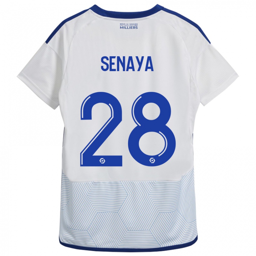 Hombre Camiseta Marvin Senaya #28 Blanco 2ª Equipación 2023/24 La Camisa Chile