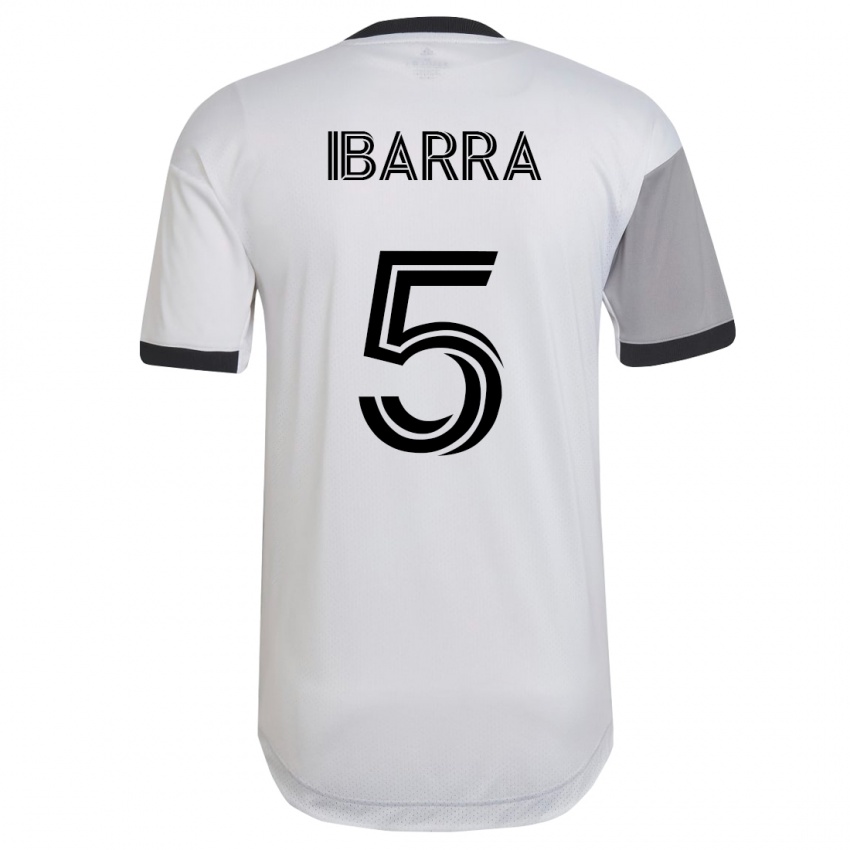 Hombre Camiseta Franco Ibarra #5 Blanco 2ª Equipación 2023/24 La Camisa Chile