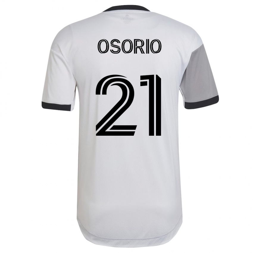 Hombre Camiseta Jonathan Osorio #21 Blanco 2ª Equipación 2023/24 La Camisa Chile