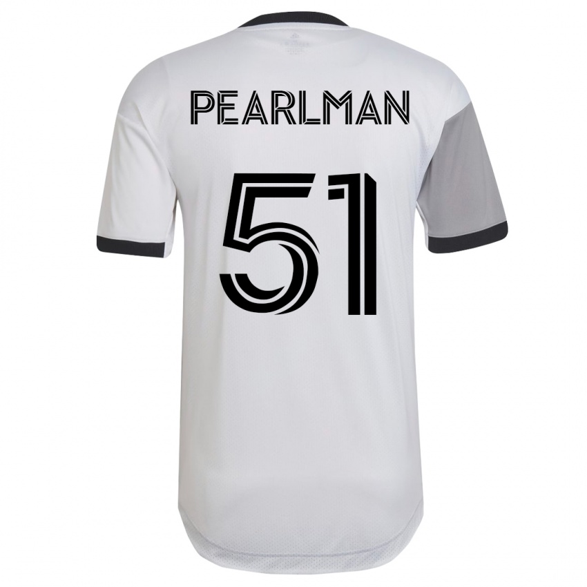 Hombre Camiseta Adam Pearlman #51 Blanco 2ª Equipación 2023/24 La Camisa Chile