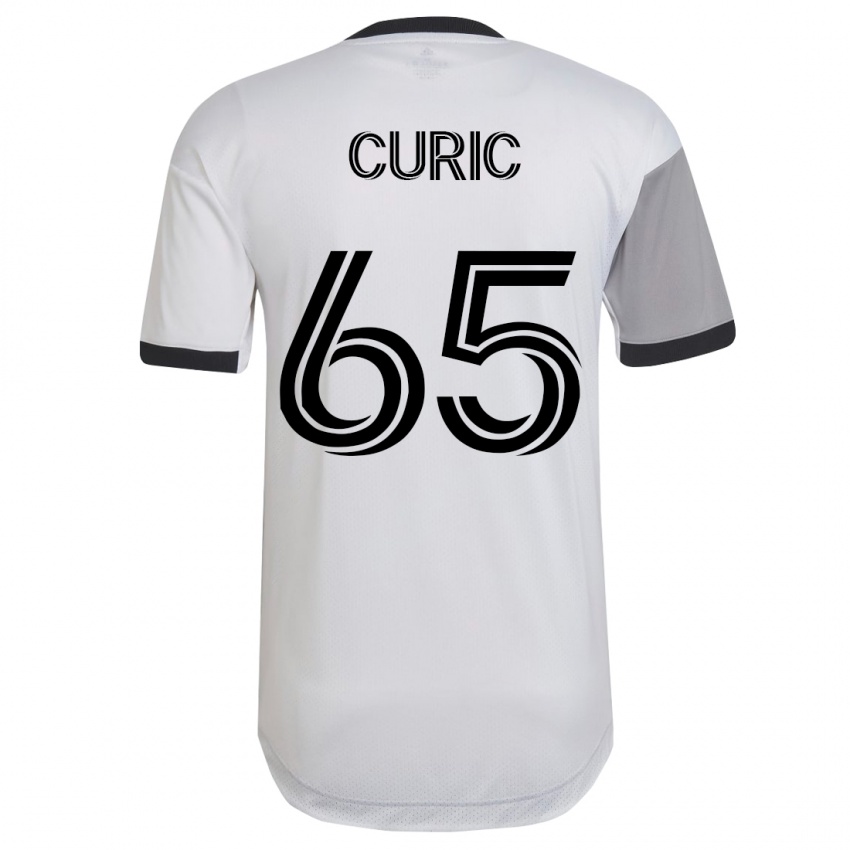 Hombre Camiseta Antony Curic #65 Blanco 2ª Equipación 2023/24 La Camisa Chile