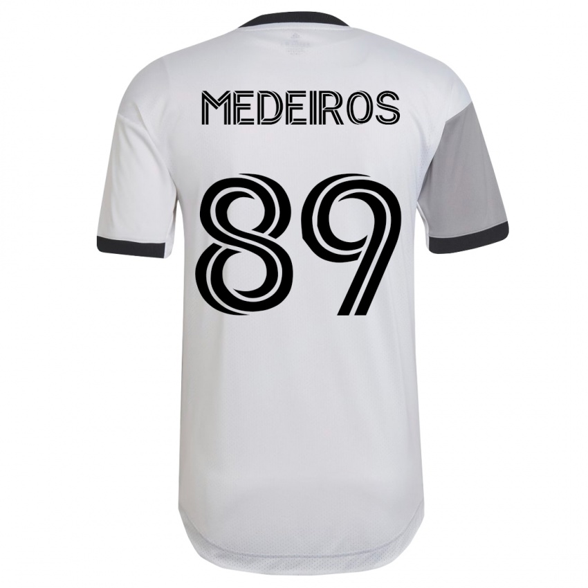 Hombre Camiseta Matthew Medeiros #89 Blanco 2ª Equipación 2023/24 La Camisa Chile