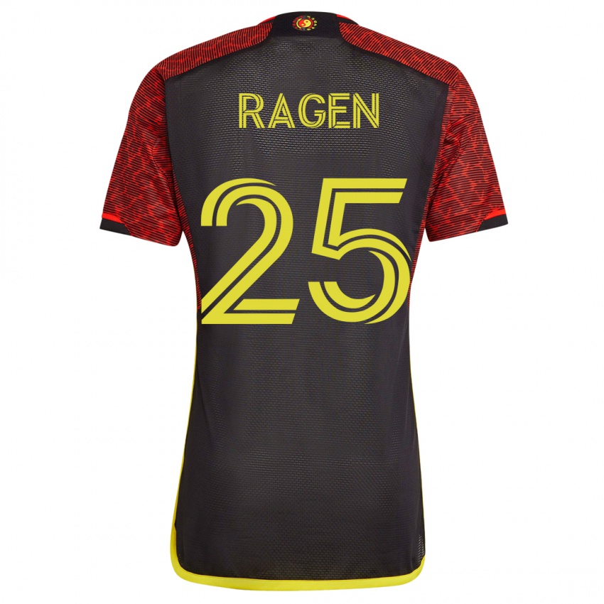 Hombre Camiseta Jackson Ragen #25 Naranja 2ª Equipación 2023/24 La Camisa Chile