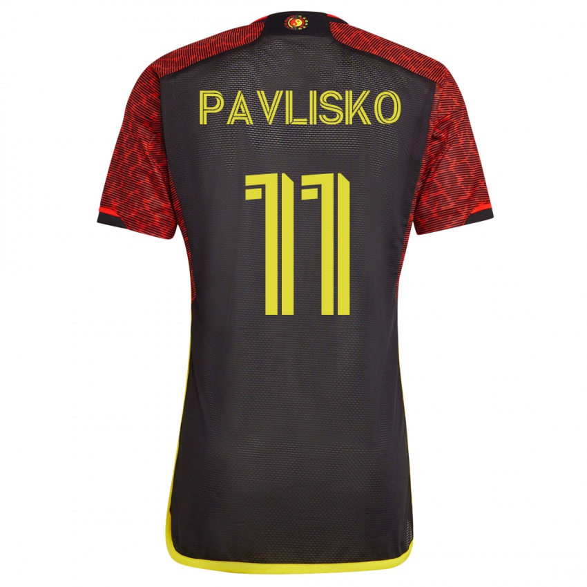 Hombre Camiseta Kirsten Pavlisko #11 Naranja 2ª Equipación 2023/24 La Camisa Chile