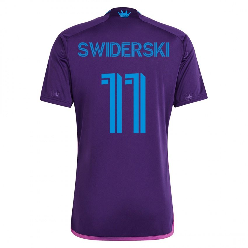 Hombre Camiseta Karol Swiderski #11 Violeta 2ª Equipación 2023/24 La Camisa Chile