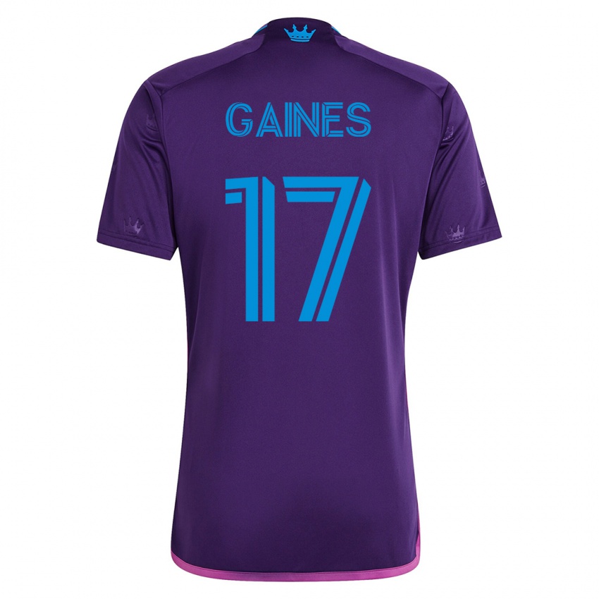 Hombre Camiseta Mckinze Gaines #17 Violeta 2ª Equipación 2023/24 La Camisa Chile