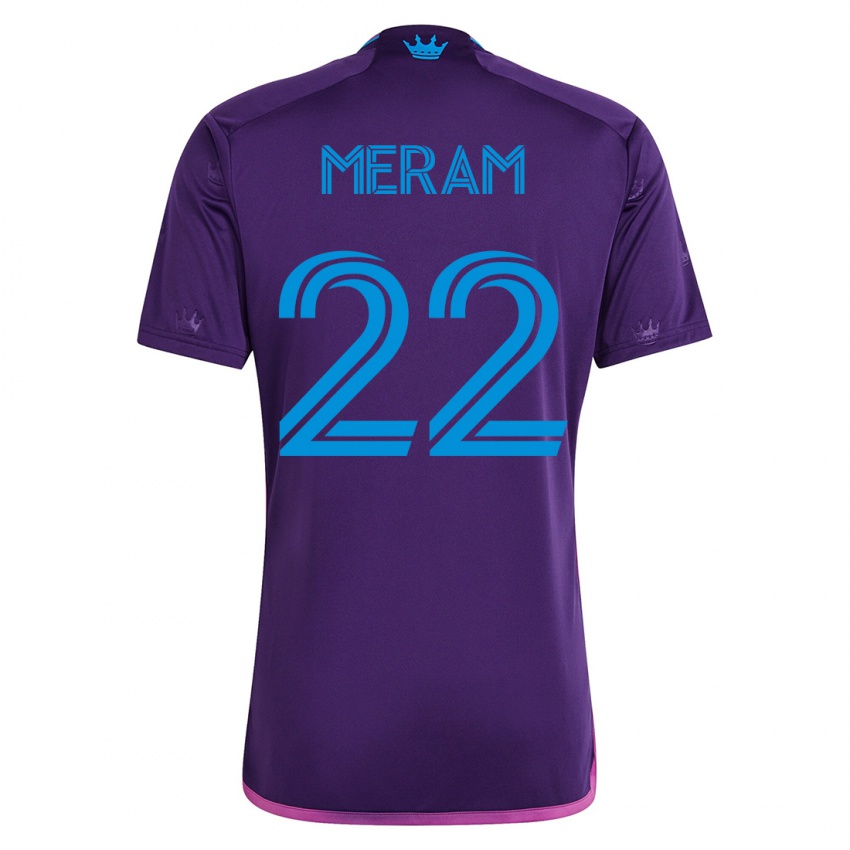 Hombre Camiseta Justin Meram #22 Violeta 2ª Equipación 2023/24 La Camisa Chile