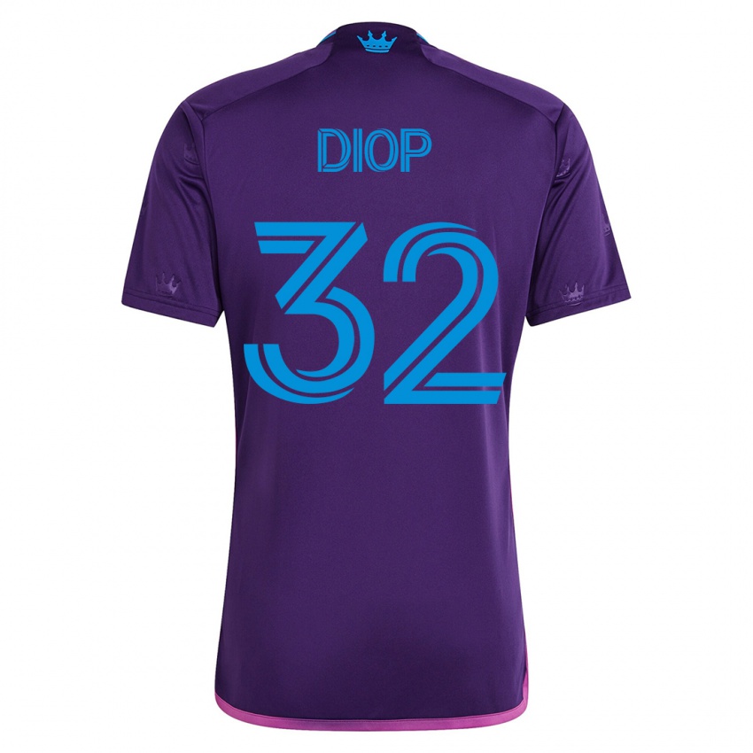Hombre Camiseta Hamady Diop #32 Violeta 2ª Equipación 2023/24 La Camisa Chile