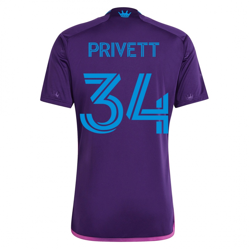 Hombre Camiseta Andrew Privett #34 Violeta 2ª Equipación 2023/24 La Camisa Chile