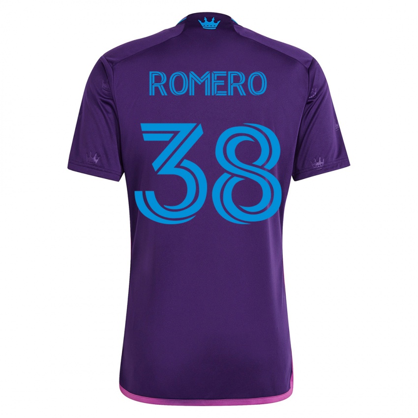 Hombre Camiseta Brian Romero #38 Violeta 2ª Equipación 2023/24 La Camisa Chile