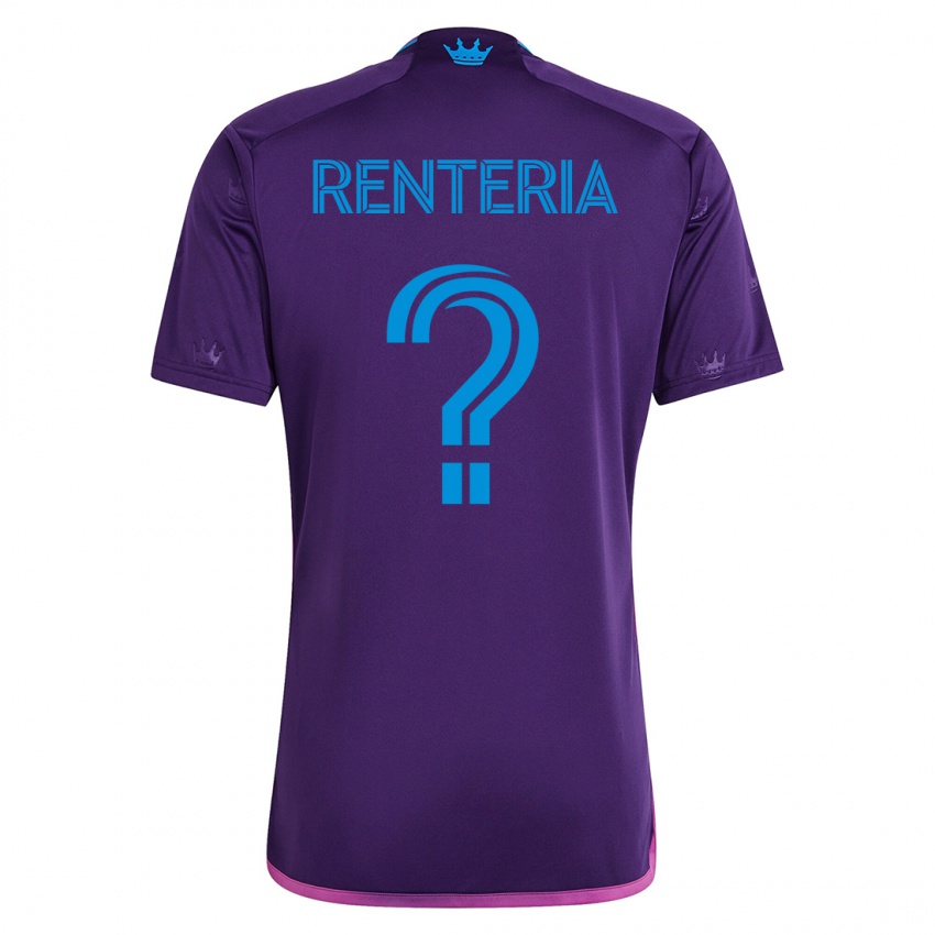 Hombre Camiseta Adrian Renteria #0 Violeta 2ª Equipación 2023/24 La Camisa Chile