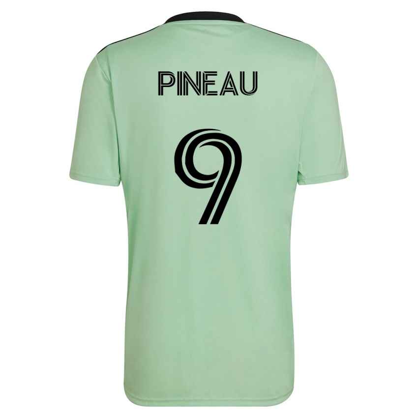 Hombre Camiseta Sebastien Pineau #9 Verde Claro 2ª Equipación 2023/24 La Camisa Chile