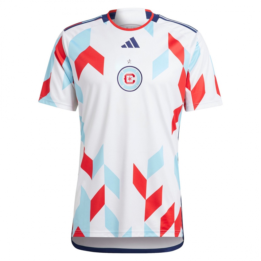 Hombre Camiseta Ousmane Doumbia #26 Blanco Azul 2ª Equipación 2023/24 La Camisa Chile