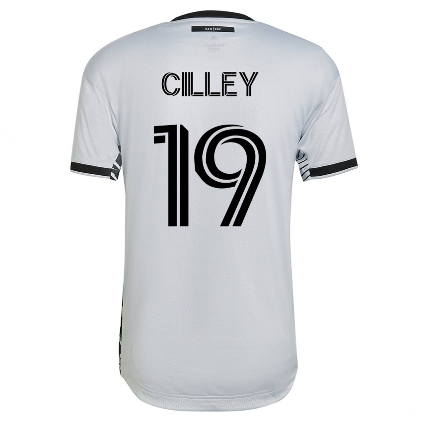 Hombre Camiseta Cam Cilley #19 Blanco 2ª Equipación 2023/24 La Camisa Chile