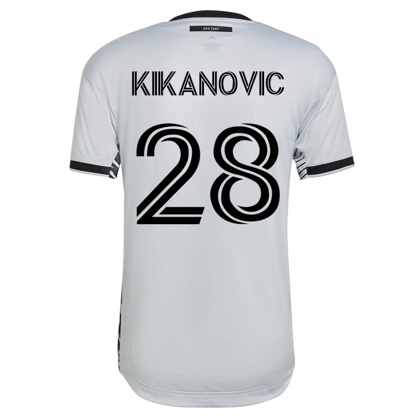 Hombre Camiseta Benjamin Kikanovic #28 Blanco 2ª Equipación 2023/24 La Camisa Chile