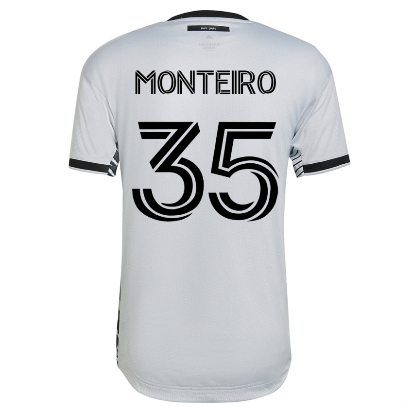 Hombre Camiseta Jamiro Monteiro #35 Blanco 2ª Equipación 2023/24 La Camisa Chile