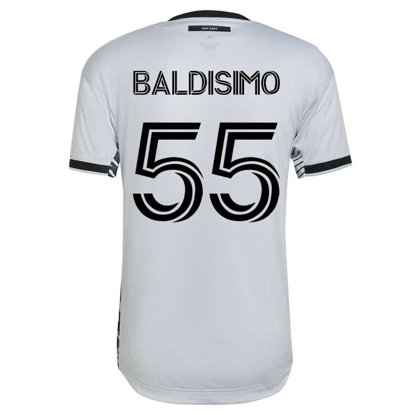 Hombre Camiseta Michael Baldisimo #55 Blanco 2ª Equipación 2023/24 La Camisa Chile