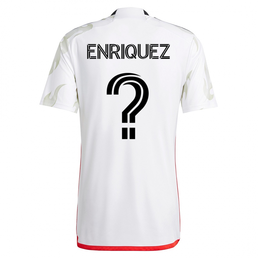 Hombre Camiseta Fabian Enriquez #0 Blanco 2ª Equipación 2023/24 La Camisa Chile