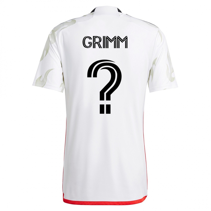 Hombre Camiseta Mason Grimm #0 Blanco 2ª Equipación 2023/24 La Camisa Chile
