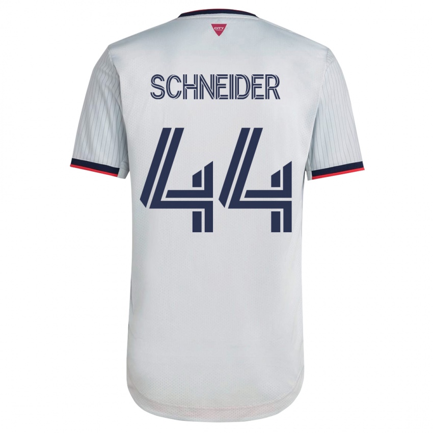 Hombre Camiseta Max Schneider #44 Blanco 2ª Equipación 2023/24 La Camisa Chile