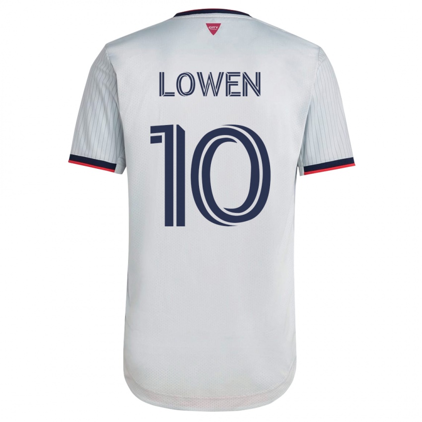 Hombre Camiseta Eduard Löwen #10 Blanco 2ª Equipación 2023/24 La Camisa Chile