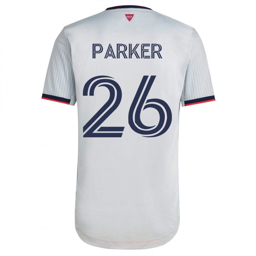 Hombre Camiseta Tim Parker #26 Blanco 2ª Equipación 2023/24 La Camisa Chile