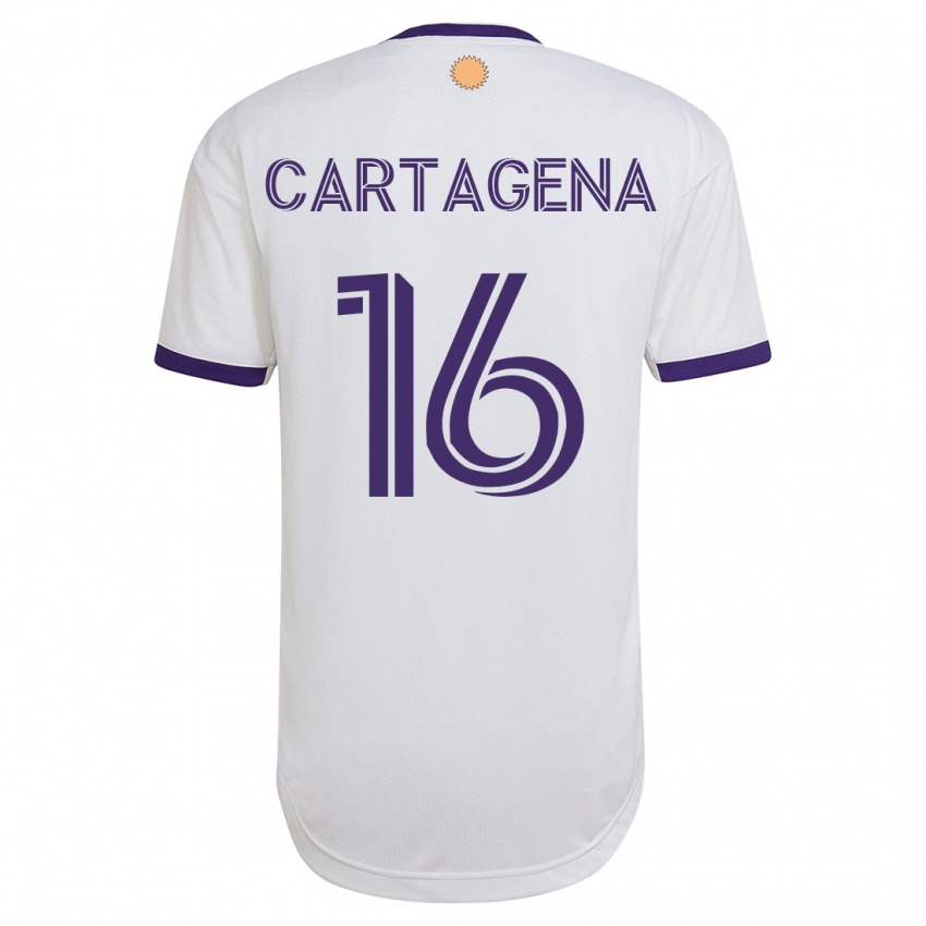 Hombre Camiseta Wilder Cartagena #16 Blanco 2ª Equipación 2023/24 La Camisa Chile