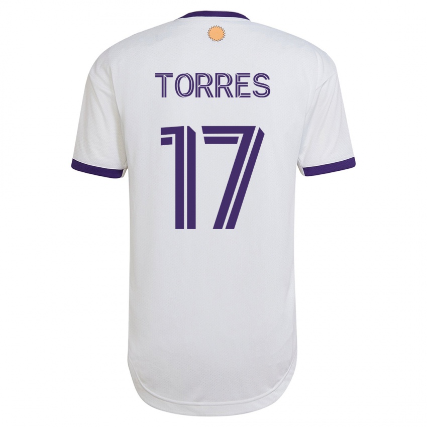 Hombre Camiseta Facundo Torres #17 Blanco 2ª Equipación 2023/24 La Camisa Chile